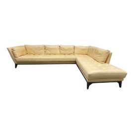 Roche Bobois Serenite Leather Two Piece Sectional. Original Price: $8,000