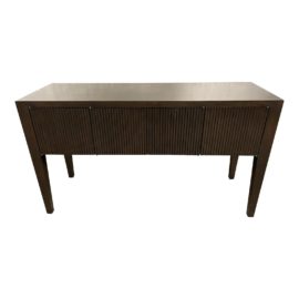 Modern Espresso Beadboard Storage Console