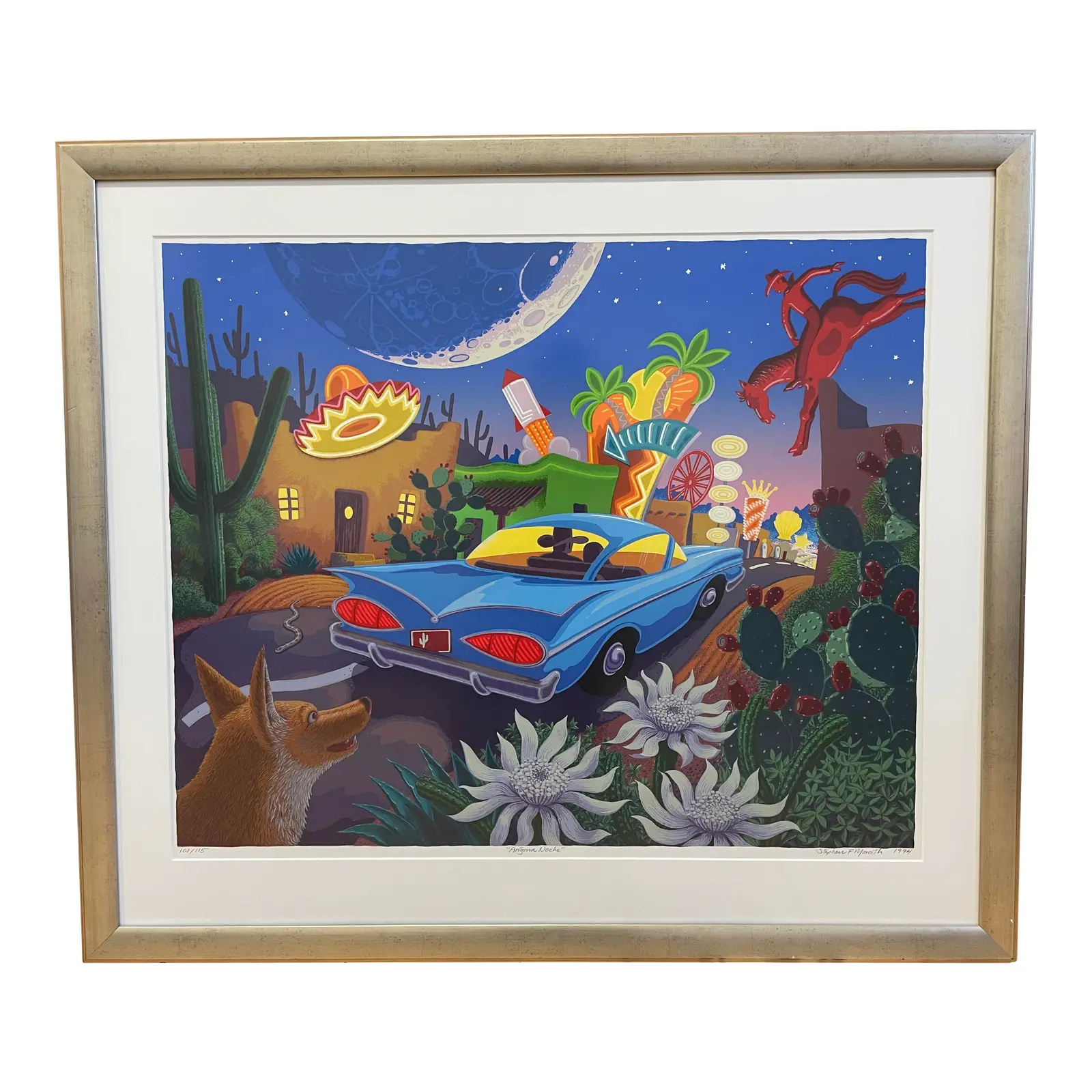 Stephen Morath Silkscreen Numbered + Signed Arizona Noche