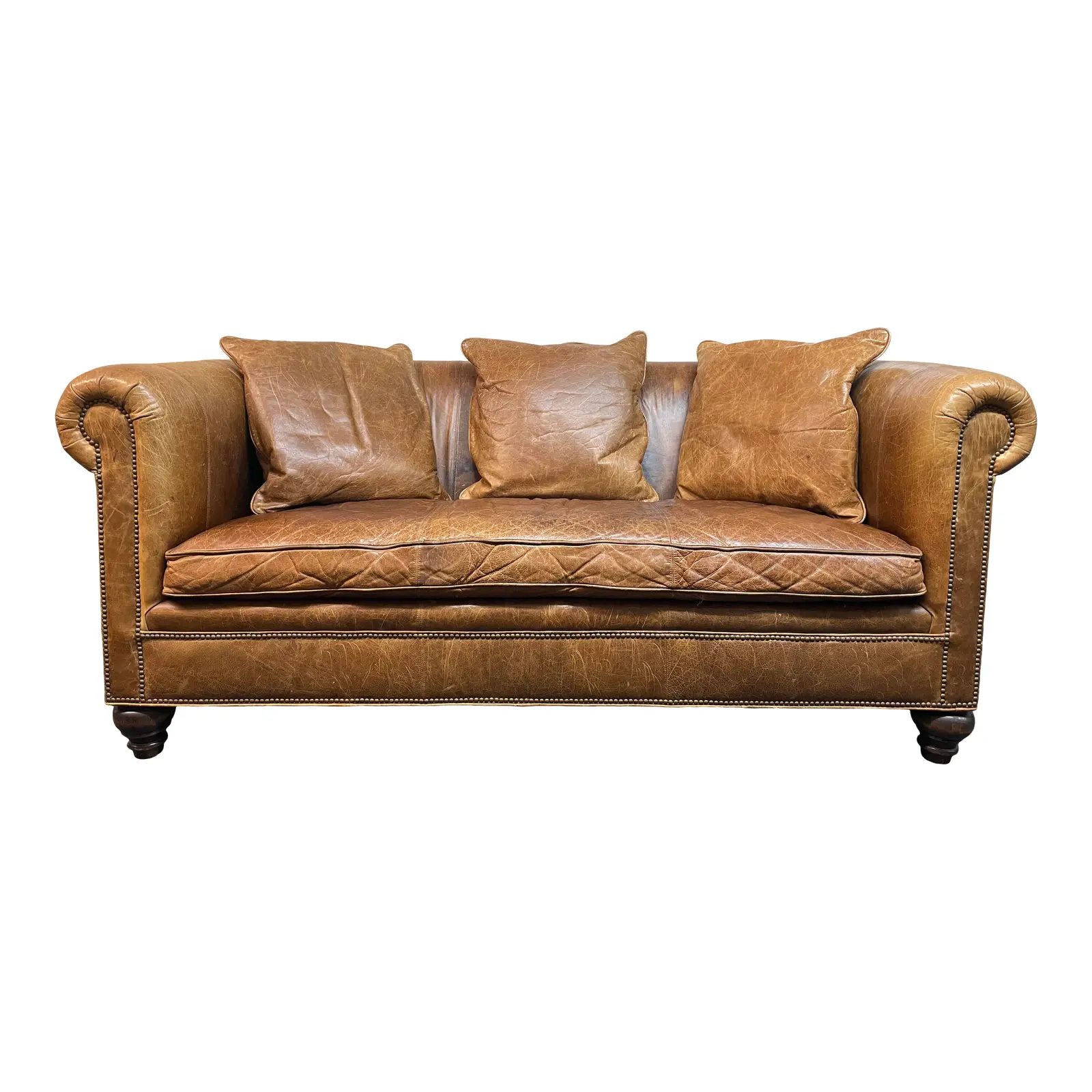 Zagaroli Classics Distressed Leather Sofa