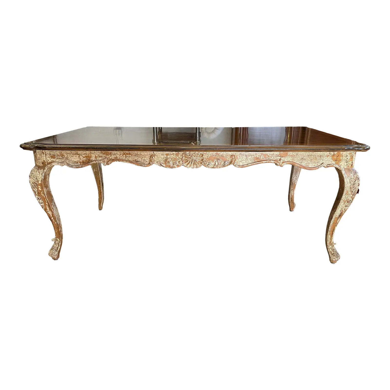 Reproduction French Antique Extension Dining Table. Original Price: $3,500