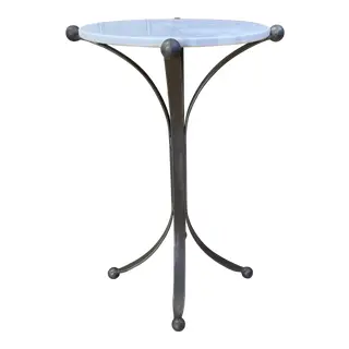 NEW Restoration Hardware Custom Design Jack Marble + Iron Large Side Table. Original Price: $375