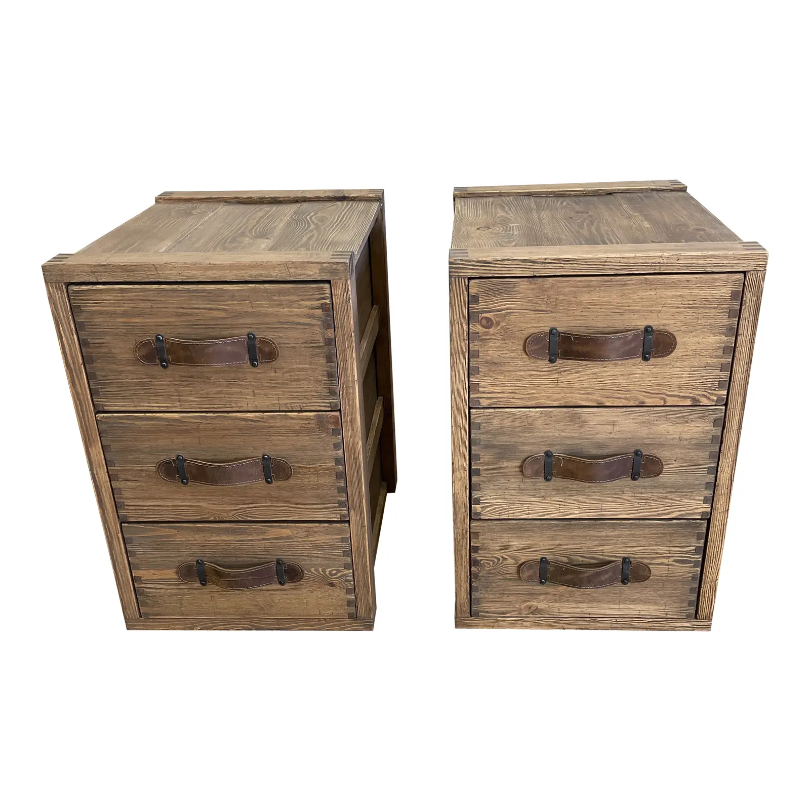 NEW Restoration Hardware Skeleton Side Tables/ Nightstands - a Pair. Original Price: $1,420