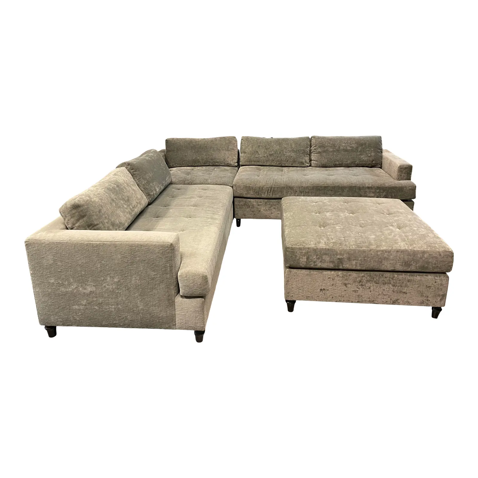 Custom Design Button Tufted Modular Sectional. Original Price: $13,000