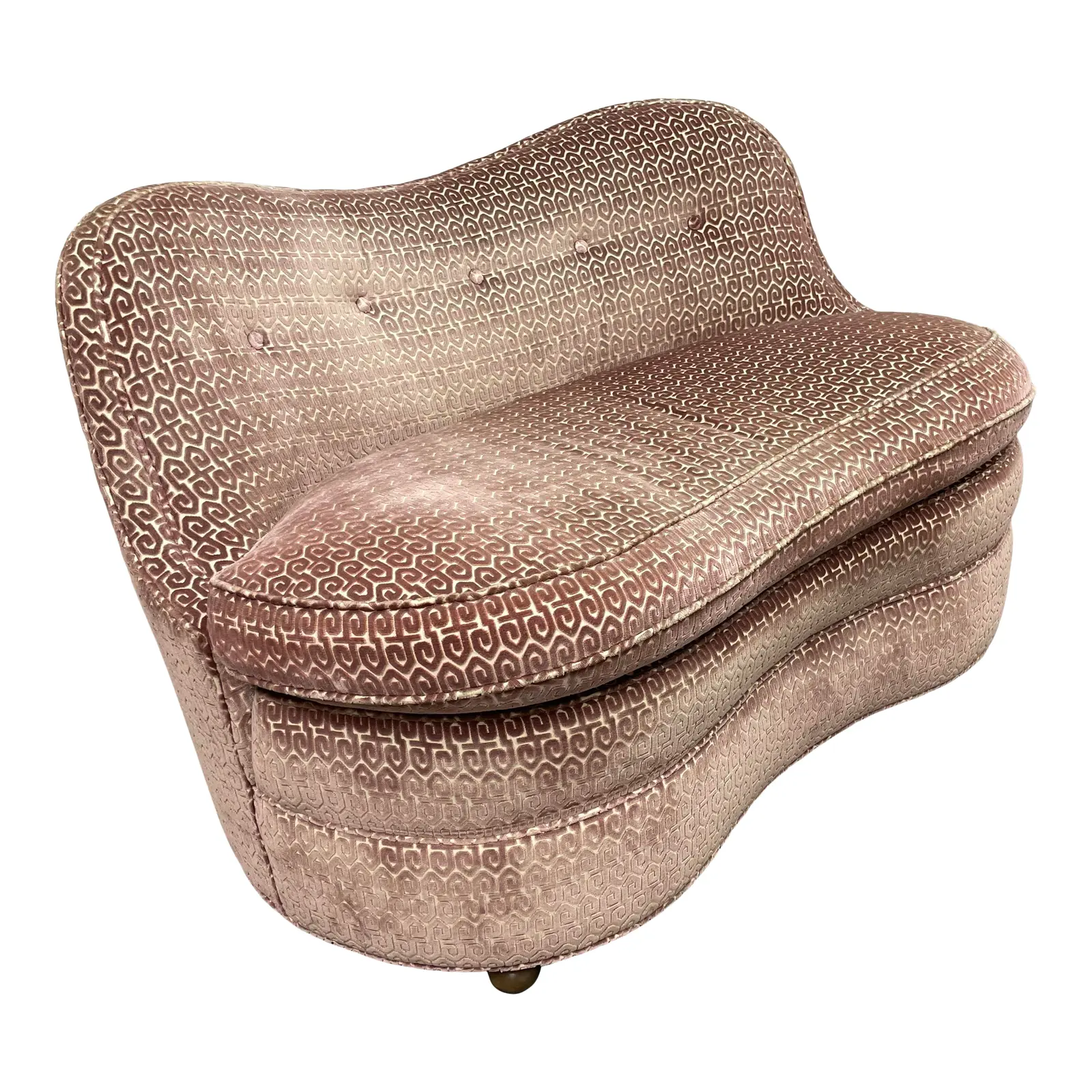 Starck Custom Design Cut Velvet Loveseat. Original Price: $2,200