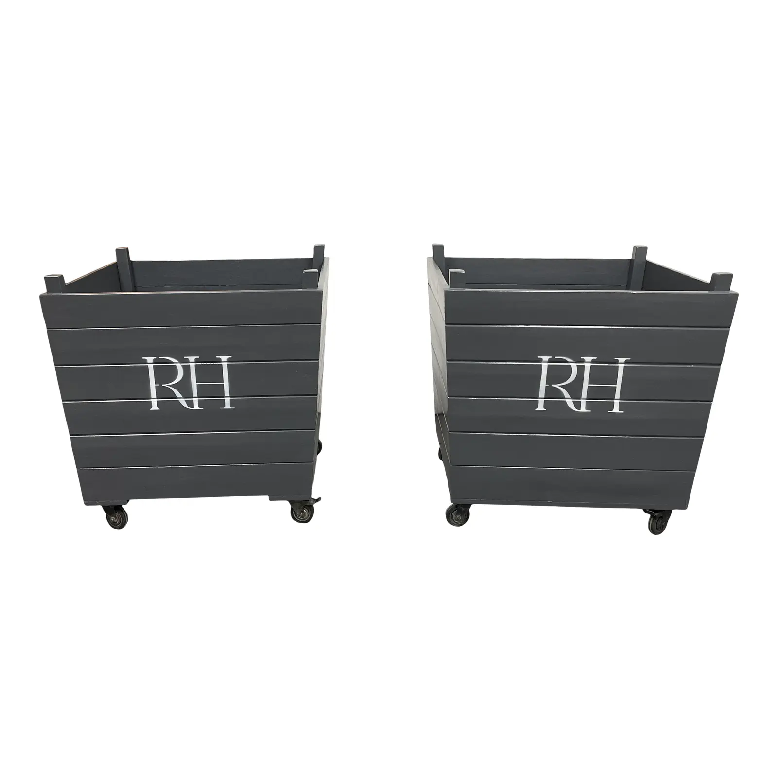 NEW Restoration Hardware Outdoor Jardiniere + Castors - a Pair