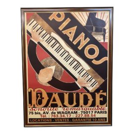 Pianos Daude French Advert Reproduction Poster