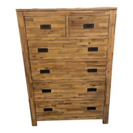 Campaign Style Six Drawer Dresser