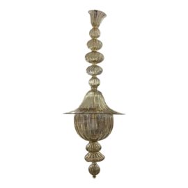 Venini Doge Pendant Light in Straw Yellow by Napoleone Martinuzzi. Original Price: $8,190
