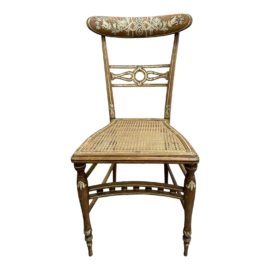 Early 20th Century Celtic Hand Painted Cane Chair