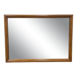 Late 20th Century Butternut Finished Rectangular Mirror