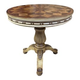 Early 21st Century Traditional Inlay Marquetry Style Side Table