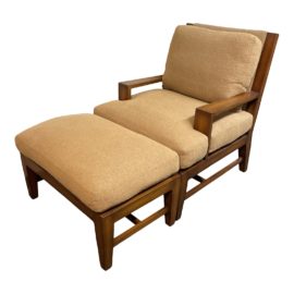 A. Rudin No. 819 Lounge Chair + Ottoman. Original Price: $4,885