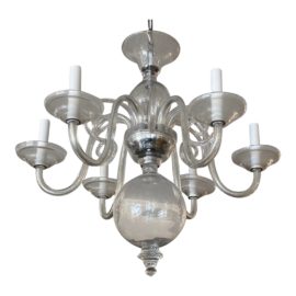 Visual Comfort Six Light Glass Chandelier