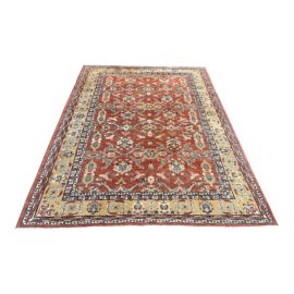 Oushak Hand Knotted Burgundy Wool Rug - 8′10″ × 11′7″