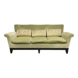 Ted Boerner Intermezzo Celadon Mohair Sofa. Original Price: $6,625