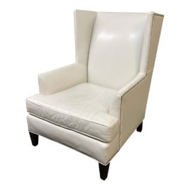 Mitchell Gold + Bob Williams the Good Wife Leather Wingback Chair. Original Price: $3,200