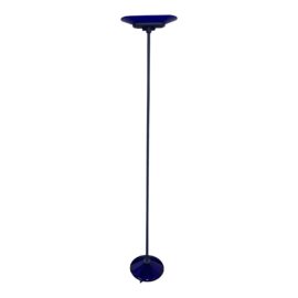 1970's Arteluce King, Miranda & Arnaldi Jill Blue Murano Glass Floor Lamp