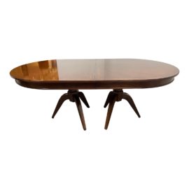 Bernhardt Furniture Double Pedestal Oval Extension Table