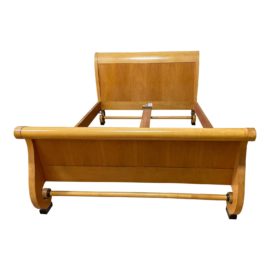 Queen Size Baker Furniture Vienna Collection Maple Bed Frame. Original Price: $3,800