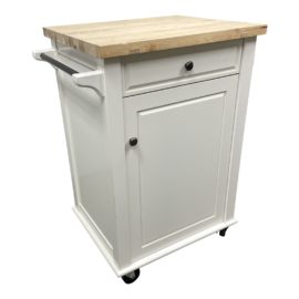 Crate & Barrel Somserset Small Island Butcher Block Cart