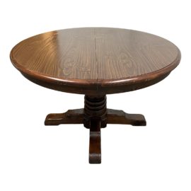 Ethan Allen Antique Pine Old Tavern Pedestal Extension Table