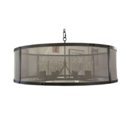 Restoration Hardware Riveted Mesh 40 Inch Round Chandelier. Original Price: $1,995