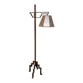 Mid 20th Century Mica + Iron Floor Lamp
