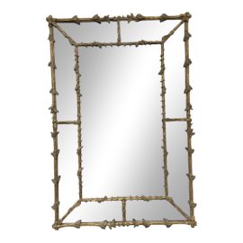 Uttermost Gold Gilt Antiqued Leaf + Bevelled Mirror