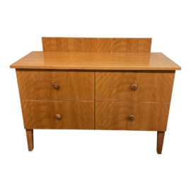 Custom Design Curly Cherry Four Drawer Dresser