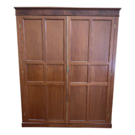 Mid 20th Century English Traditional Maple Media Armoire