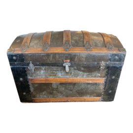 Antique 1800's Dome Top Steamer Trunk