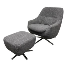 NEW Himolla Glider Swivel Chair + Ottoman. Original Price: $3,499