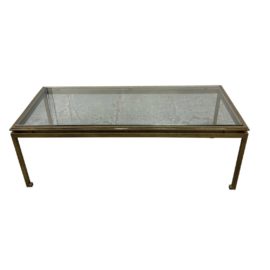 Custom Design Bronze + Glass Coffee Table