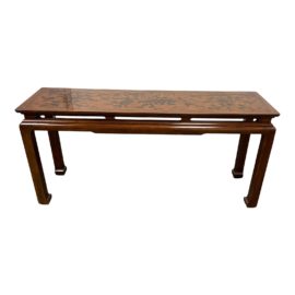 Late 20th Century Drexel Furniture Floral Elm Console