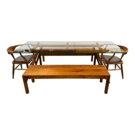 Organic Modernism Recoleta Table + 2 Benches + 2 Chairs. Original Price: $4,195