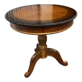 Late 20th Century Multi-Finish Round Pedestal Side Table