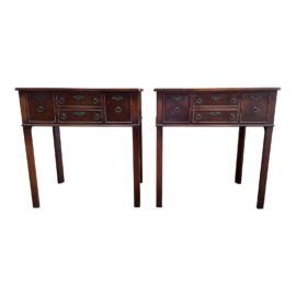 Early 20th Century Wood Side Tables - a Pair