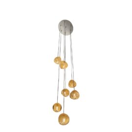 Nicolas Terzani Mizu Seven-Light Pendants - Gold Finish. Original Price: $4,180