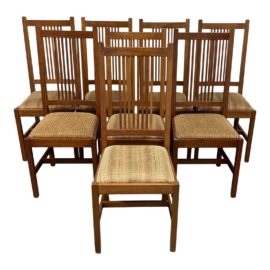 Stickley Furniture Cherry Dining Chairs - Set of Eight. Original Price: $5,000