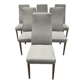 Scandinavian Designs Lussa Fabric Side Chairs, Set of Six. Original Price: $774