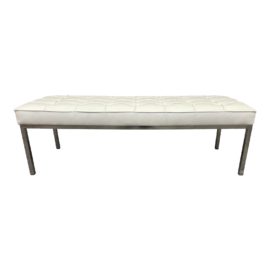 Modway Loft Cream + Chrome Bench. Original Price: $1,481