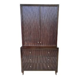 Barbara Barry Baker Furniture Reeded Two Piece Armoire