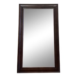 Custom Design Dark Stain Wood Wall Mirror