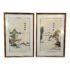 Mid 20th Century Embroidered Asian Vignettes- a Pair