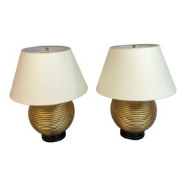 Alexa Hampton Hugo Gold Lamps for Visual Comfort - a Pair