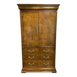 Late 20th Century "Charles X" Burled Elm Armoire