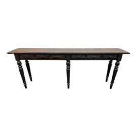 Pottery Barn Long Black Cottage Console + Drawers