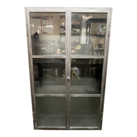 Restoration Hardware Metal + Glass Cabinet