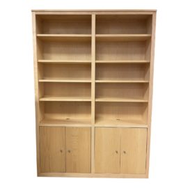 Room & Board Woodwind Maple Double Bookcase + Doors. Original Price: $1,400